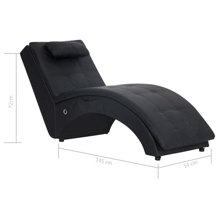 Chaise Longue De Massage Avec Oreiller Similicuir