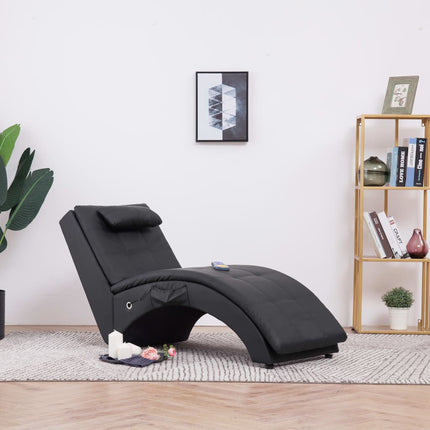 Chaise Longue De Massage Avec Oreiller Similicuir