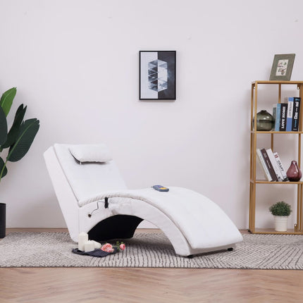 Chaise Longue De Massage Avec Oreiller Similicuir