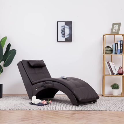 Chaise Longue De Massage Avec Oreiller Similicuir
