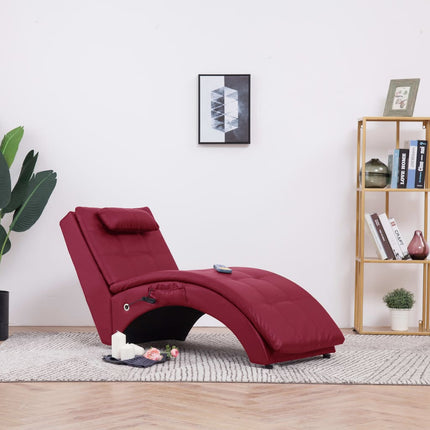 Chaise Longue De Massage Avec Oreiller Similicuir