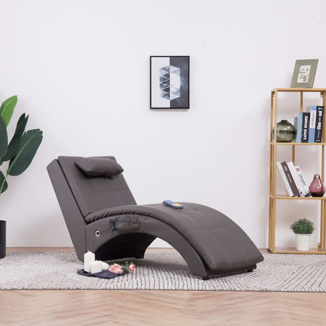 Chaise Longue De Massage Avec Oreiller Similicuir