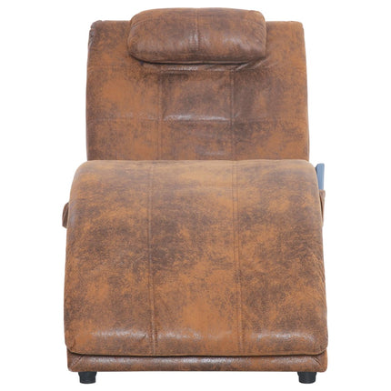 Chaise Longue De Massage Avec Oreiller Similicuir Daim