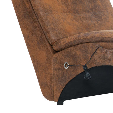 Chaise Longue De Massage Avec Oreiller Similicuir Daim
