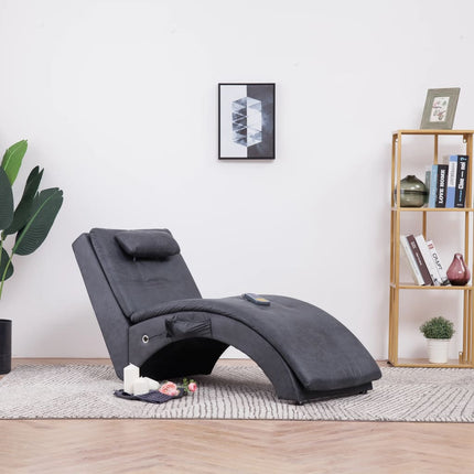 Chaise Longue De Massage Avec Oreiller Similicuir Daim
