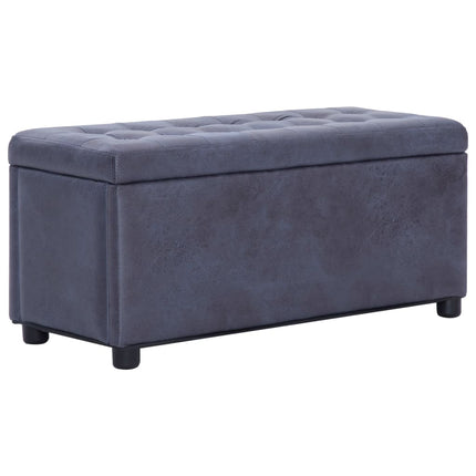 Pouf De Rangement 87,5 Cm Similicuir Daim