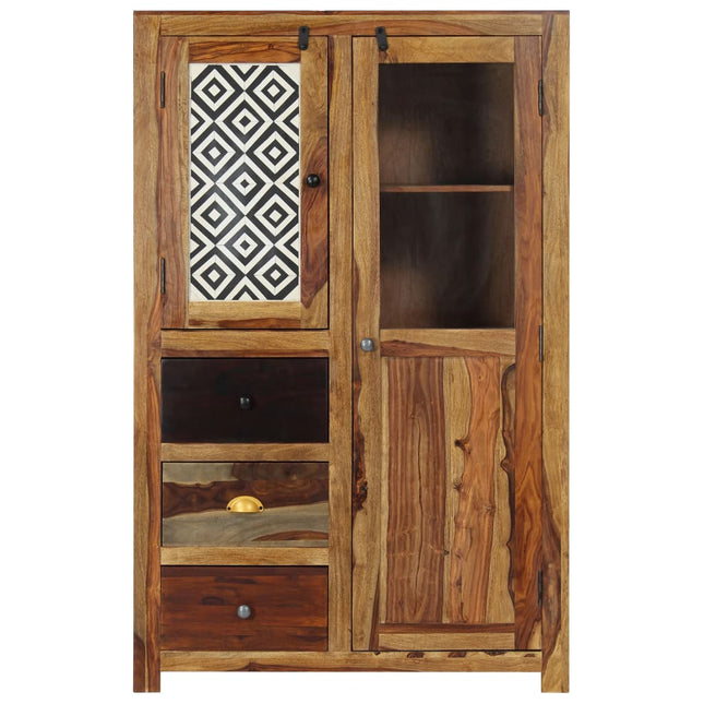 Buffet 95X48X150 Cm Bois De Sesham Massif