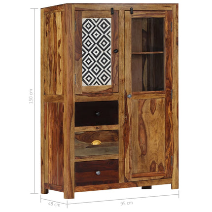 Buffet 95X48X150 Cm Bois De Sesham Massif