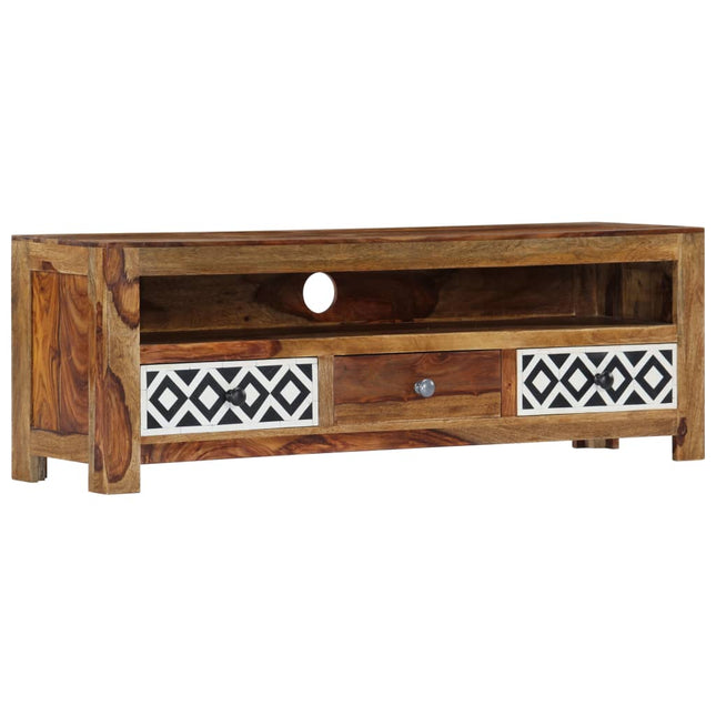 Meuble Tv 120X30X40 Cm Bois De Sesham Solide