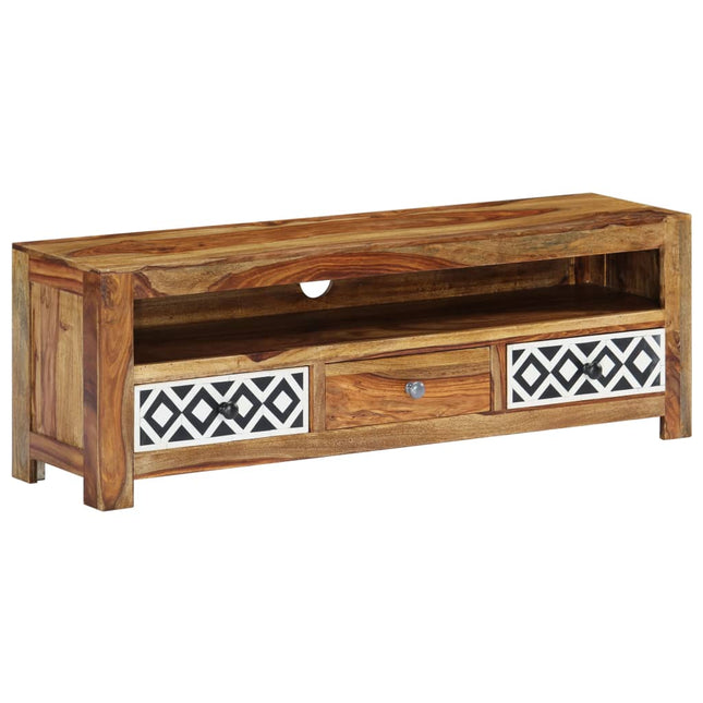Meuble Tv 120X30X40 Cm Bois De Sesham Solide