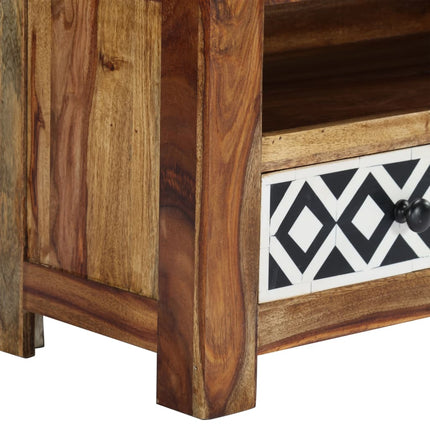 Meuble Tv 120X30X40 Cm Bois De Sesham Solide