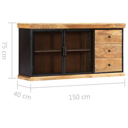 Buffet 150X40X75 Cm Bois De Manguier Solide