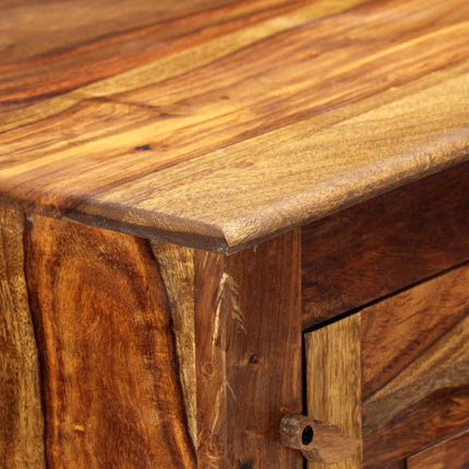 Armoire À Chaussures 140 X 35  X 90 Cm Bois Massif De Sesham