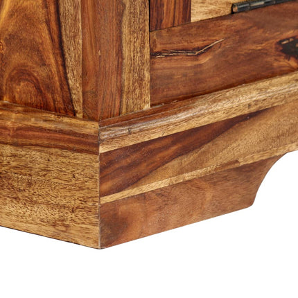 Armoire À Chaussures 140 X 35  X 90 Cm Bois Massif De Sesham
