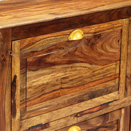 Armoire À Chaussures 140 X 35  X 90 Cm Bois Massif De Sesham