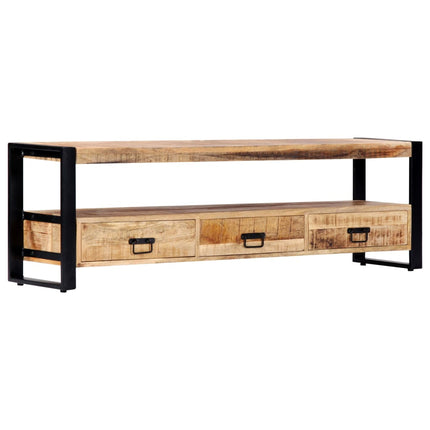 Meuble Tv 150X30X45 Cm Bois Solide De Manguier