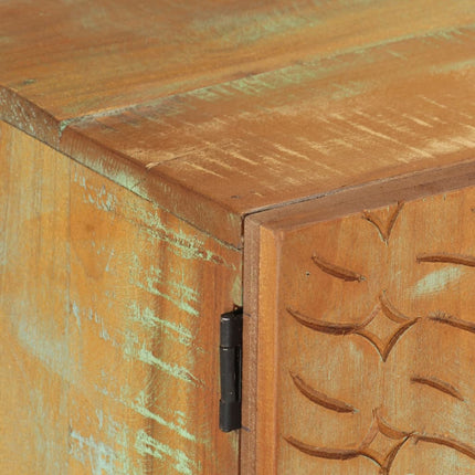 Meuble Tv Sculpté À La Main 120X30X40 Cm Bois De Récupération