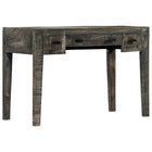 Bureau Noir 110 X 50 X 75 Cm Bois De Manguier Massif
