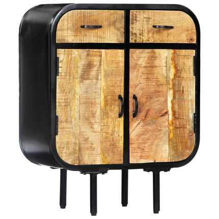 Buffet 60X30X75 Cm Bois De Manguier Massif Et Fer