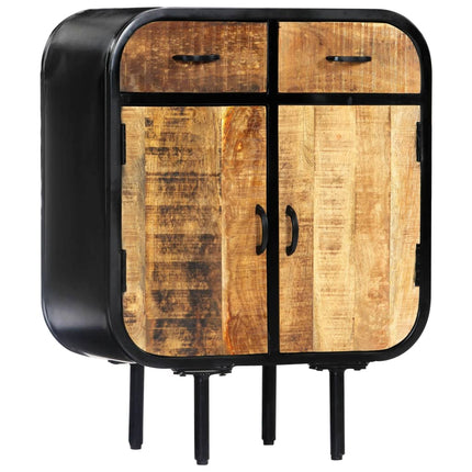 Buffet 60X30X75 Cm Bois De Manguier Massif Et Fer