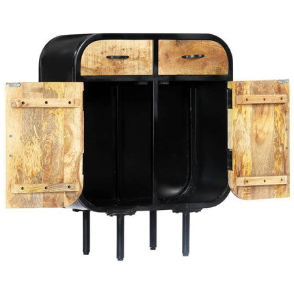 Buffet 60X30X75 Cm Bois De Manguier Massif Et Fer