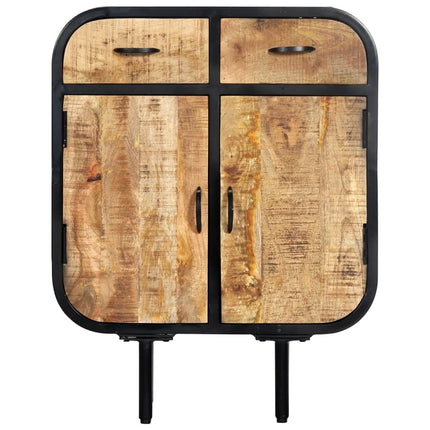 Buffet 60X30X75 Cm Bois De Manguier Massif Et Fer