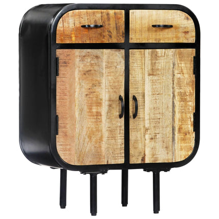 Buffet 60X30X75 Cm Bois De Manguier Massif Et Fer