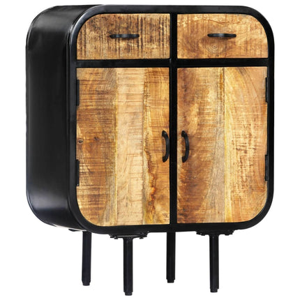 Buffet 60X30X75 Cm Bois De Manguier Massif Et Fer