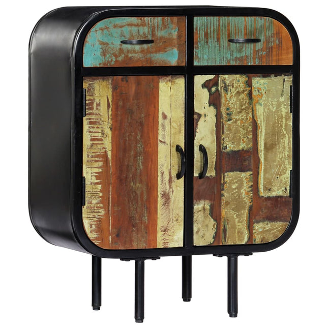 Buffet 60X30X75 Cm Bois De Manguier Massif Et Fer