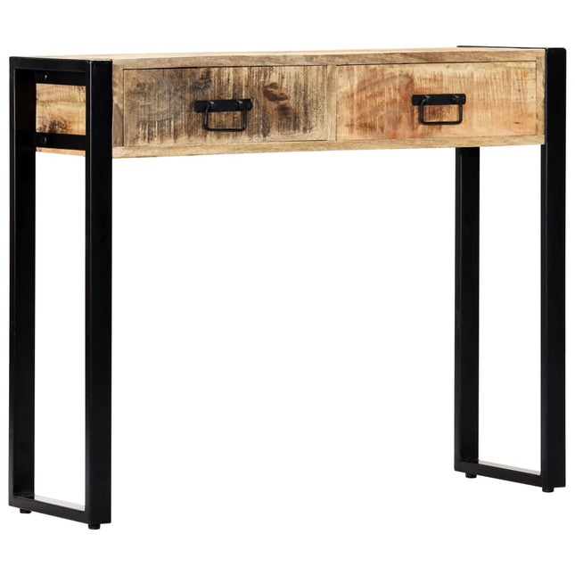 Table Console 90 X 30 X 75 Cm Bois De Manguier Massif