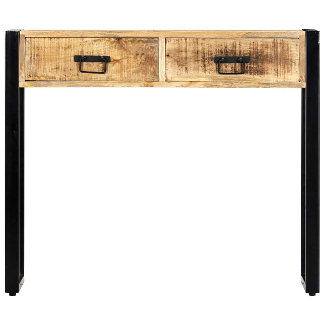 Table Console 90 X 30 X 75 Cm Bois De Manguier Massif