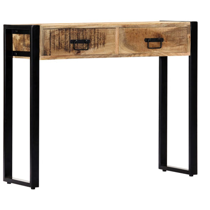 Table Console 90 X 30 X 75 Cm Bois De Manguier Massif
