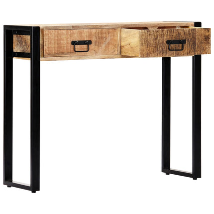 Table Console 90 X 30 X 75 Cm Bois De Manguier Massif