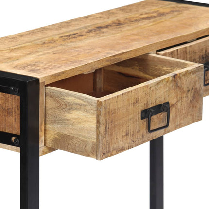 Table Console 90 X 30 X 75 Cm Bois De Manguier Massif