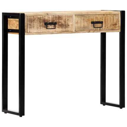 Table Console 90 X 30 X 75 Cm Bois De Manguier Massif