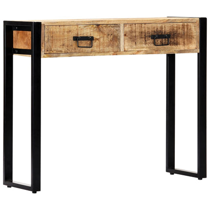 Table Console 90 X 30 X 75 Cm Bois De Manguier Massif