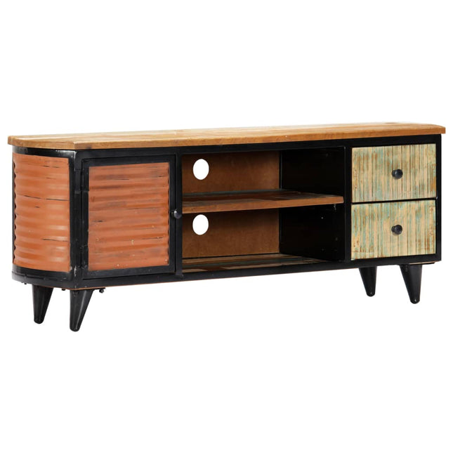 Meuble Tv 120X30X45 Cm Bois De Récupération Massif