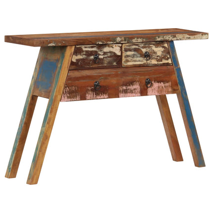 Table Console 110X30X75 Cm Bois Solide De Récupération