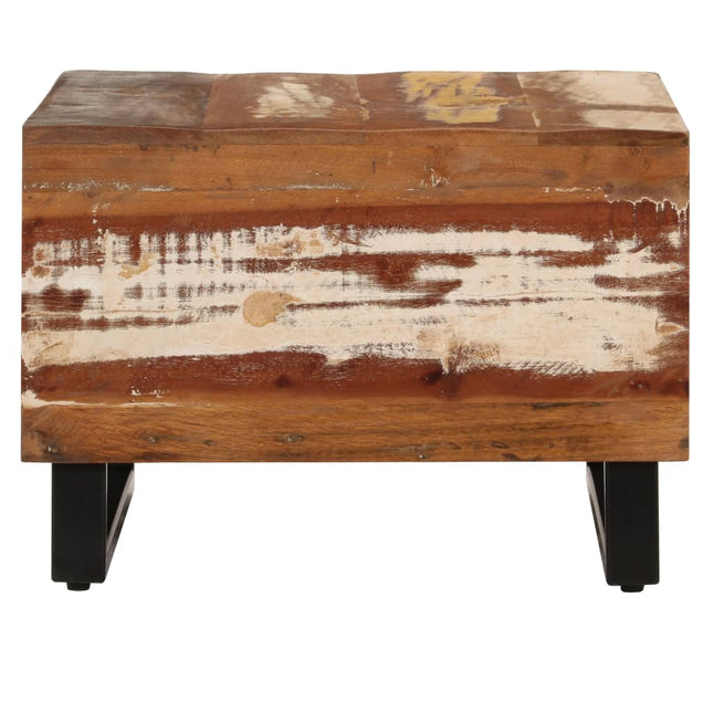 Table Basse 50 X 50 X 35 Cm Bois De Récupération Massif