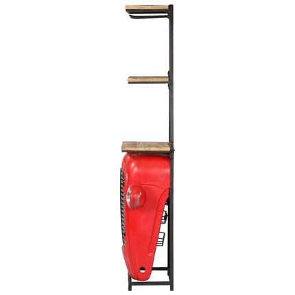Cave À Vin Tracteur 49X31X172 Cm Bois Massif De Manguier Rouge