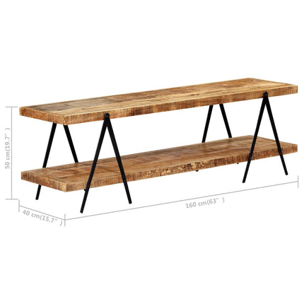 Meuble Tv 160X40X50 Cm Bois Solide De Manguier