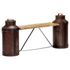 Banc Bouteille De Lait 150X33X64 Cm Bois De Manguier Solide