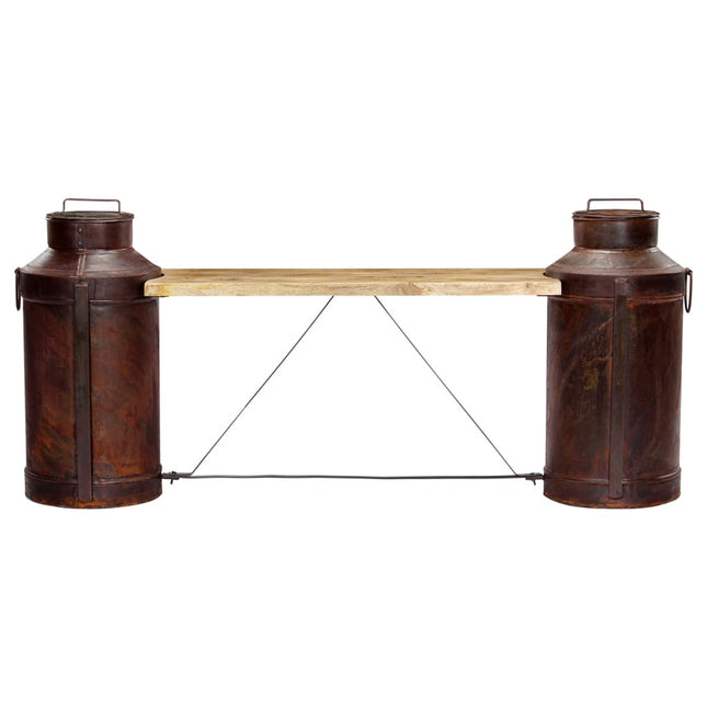 Banc Bouteille De Lait 150X33X64 Cm Bois De Manguier Solide