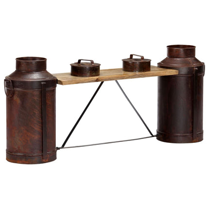 Banc Bouteille De Lait 150X33X64 Cm Bois De Manguier Solide