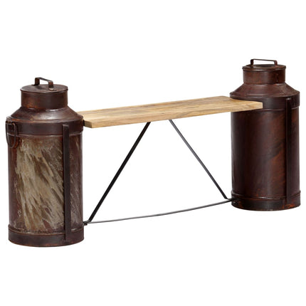 Banc Bouteille De Lait 150X33X64 Cm Bois De Manguier Solide