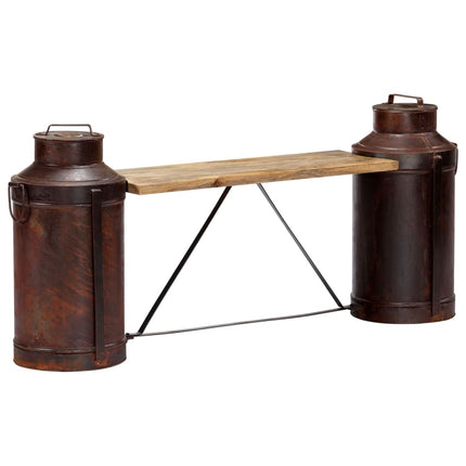 Banc Bouteille De Lait 150X33X64 Cm Bois De Manguier Solide