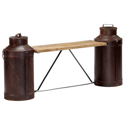 Banc Bouteille De Lait 150X33X64 Cm Bois De Manguier Solide