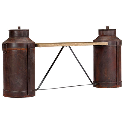 Banc Bouteille De Lait 150X33X64 Cm Bois De Manguier Solide