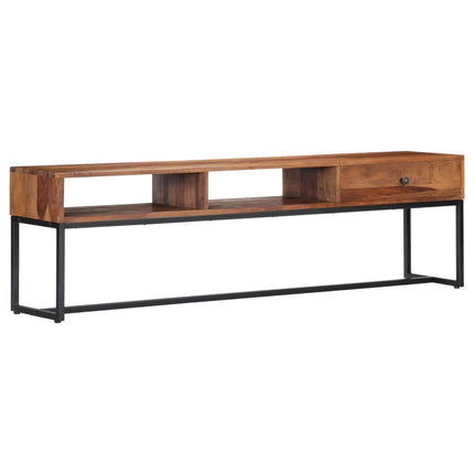 Meuble Tv 160X30X45 Cm Bois De Sesham Massif Marron