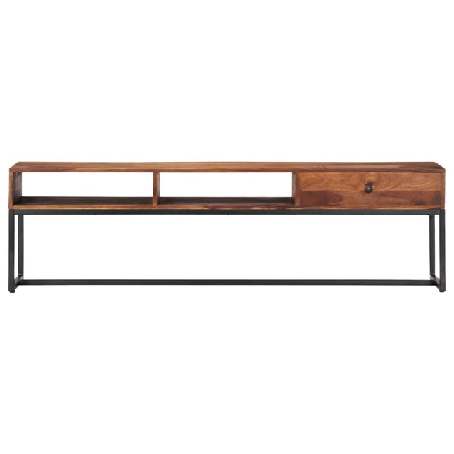 Meuble Tv 160X30X45 Cm Bois De Sesham Massif Marron